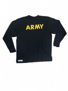 BRAND NEW U.S. Army Black Long Sleeve Tee with Yellow Logo